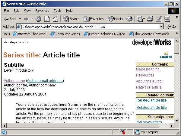 IE displaying XML template as HTML